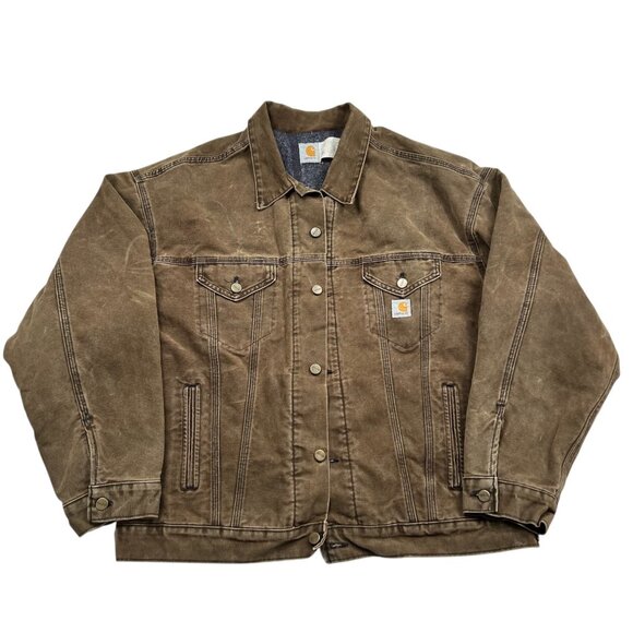 Carhartt Other - Vintage Carhartt Blanket Lined Jacket Brown USA Made Size 2XL